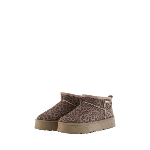 TOM TAILOR Damen Gefütterte Ankle-Boots, beige, Animalprint, Gr. 36