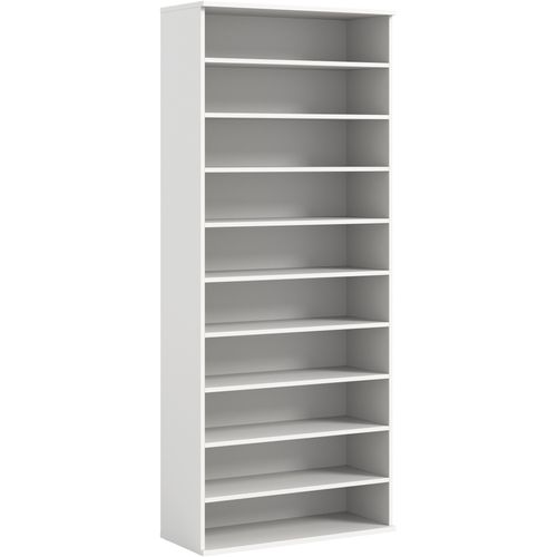 Schuhregal INOSIGN "Trondheim Schuhregal Höhe 191cm", weiß, B:80cm H:191cm T:34cm, Spanplatte, Regale, für ca. 30 Paar Schuhe, offene Fächer, Schuhregal, Flur, Diele