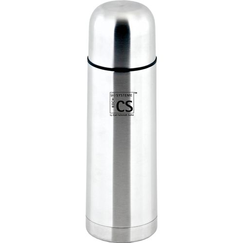 Isolierflasche CARL SCHMIDT SOHN "Elstra", grau (edelstahl), 500ml, Edelstahl, Trinkflaschen, Isolierflasche, rostfreier Edelsgtahl, bruch- und stoßfest
