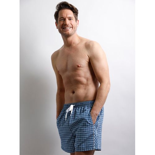 Badeshorts FEEL GOOD, Herren, Gr. 5, Normalgrößen, blau (topas), Polyester, Badehosen Badeshorts Strandshorts