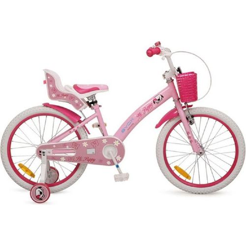 Byox Kinderfahrrad 20 Zoll Puppy, Stützräder, Frontkorb, Puppensitz ab 6 Jahre