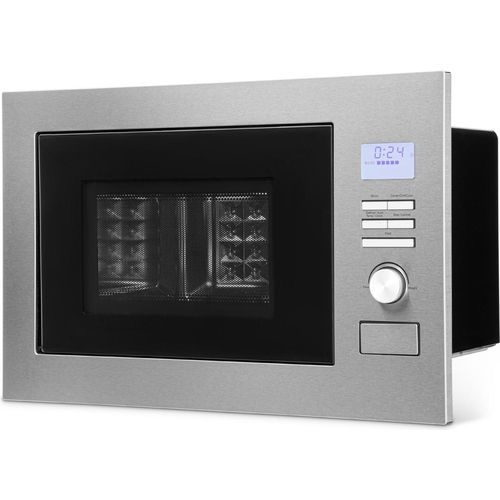 Bomann® 3in1 Einbau Mikrowelle mit Grill und Heißluft | 25L | 8 Programme | inkl. Grillrost und Drehteller | 900W | MWG 3001 H EB Edelstahl