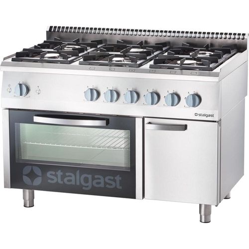 Gasherd 6 Brenner mit Gasbackofen Serie 700 ND - G20, 6-Brenner (3,5+3x5+2x7)