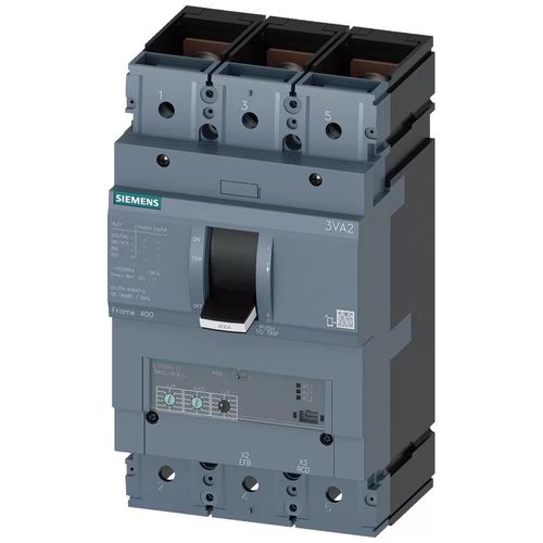 Siemens Leistungsschalter 3VA2 IEC Frame 400 Schaltvermögenklasse M Icu=55kA @ 415V 3VA23405HL320AA0
