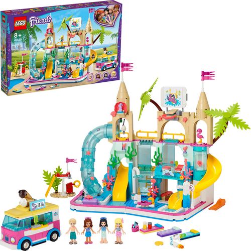 LEGO 41430 Friends Wasserpark von Heartlake City Set Spielzeug ab 8 Jahren mit Mini Puppen Emma & Olivia, Konstruktionsspielzeug