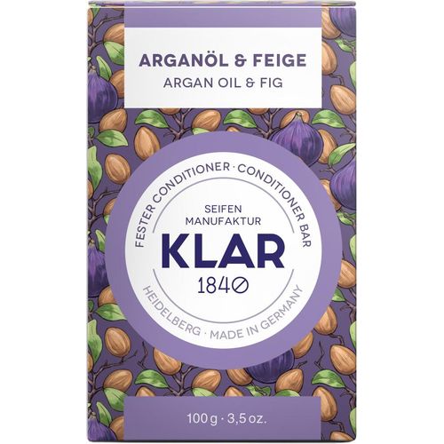 Klar Seifen fester Conditioner Arganöl & Feige 100g (für trockenes Haar)