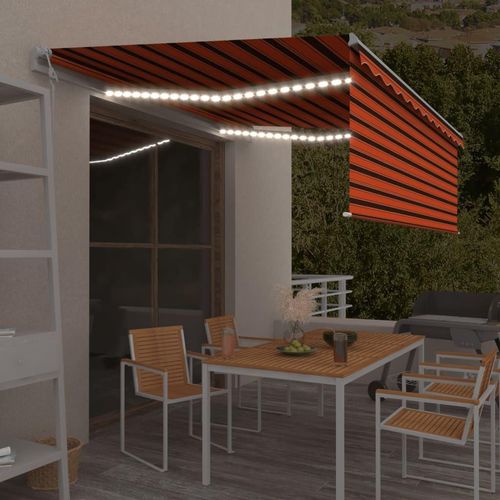Markise Automatisch mit Rollo LED Windsensor 4,5x3m
