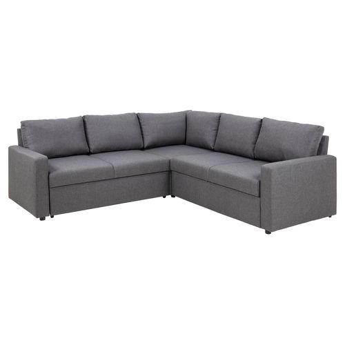 Sacramento Ecksofa versteckte Aufbewahrung und ausziehbares Bett grau.