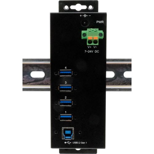 EXSYS EX-1186HMVS-2 Schnittstellen-Hub USB 3.2 Gen 1 (3.1 Gen 1) Type-B 5000 Mbit/s Schwarz (EX-1186HMVS-2)