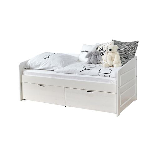 TiCAA Sofabett MINI Micki 80x160 Buche Weiß