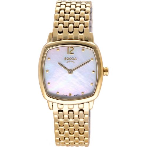 Boccia Damen Titan Uhr goldfarben 3353-02