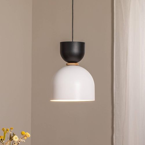 Hängeleuchte Clementine, weiß/schwarz, 1-flammig, E27