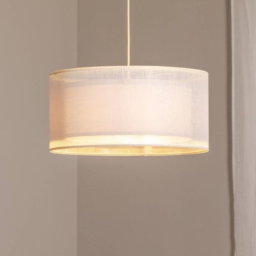 Hängeleuchte Duo Den Light, creme, Ø 50 cm, Leinen, PVC