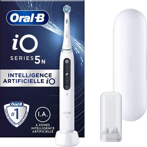 Oral B iO 5N Elektrische Zahnbürste Bluetooth 1 Bürste 1 Weiß ;Zahnpflege;Smart vibrations