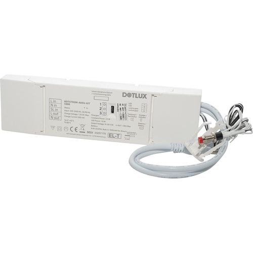 DOTLUX NOTSTROM AKKU-KITexit 1,9W/0,8W Konstanleistung 3/8h für konstantstrombetriebene LED-Leuchten mit ext.Testknopf LifePO4 6.4V mit Selbsttest