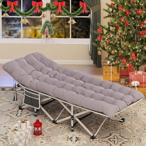 YITAHOME Klappbares Campingbett für Erwachsene – extra dicke Matratze, starker Rahmen, 280 kg Tragkraft, ideal für Camping, Garten, Büro und mehr