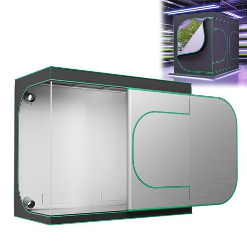 YUENFONG Grow Zelt Grow Tent für Pflanzen Zuchtzelt Gewächshaus Growschrank für Homegrow Indoor Anbauzelt Growroom Garten Anzucht Gemüse Kräuter Grow Schrank (240x120x200cm)