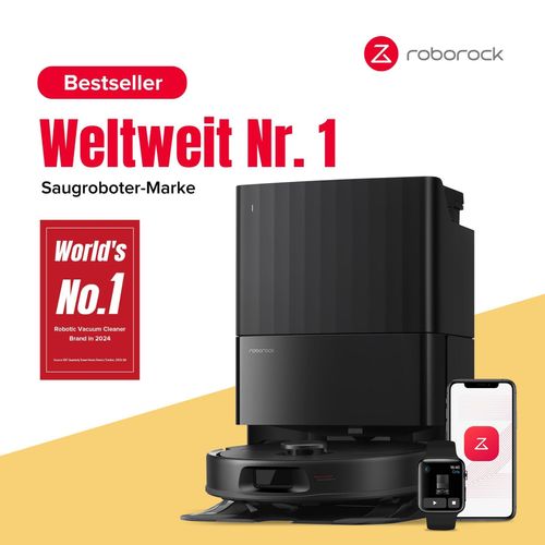 Roborock QV 35A Staubsauger Roboter 8.000pa(Upgrade von Qrevo/Qrevo S),Anti-Verfilzungs-Seitenbürste, Reactive Tech, PreciSense LiDAR, All-in-One Dock
