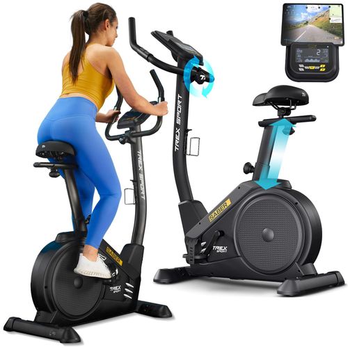 TREX SPORT Heimtrainer Fahrrad TX-750EB SABER | Elektromagnetisches Fitnessbike mit 32-stufigem Widerstand | 21 Programme, ergonomisch, bis 135 kg