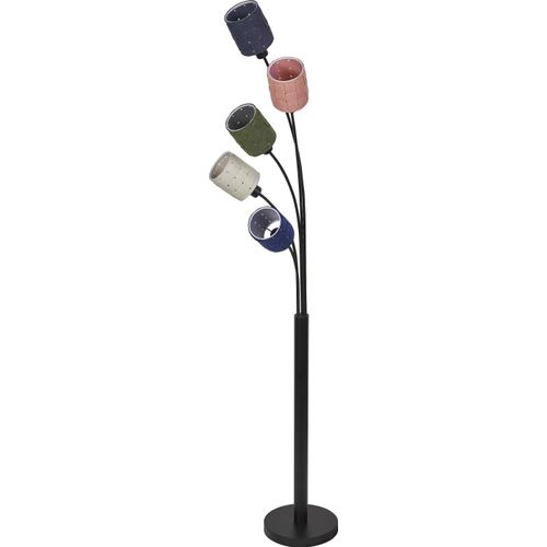 OSRAM Standleuchte 5-flammig Decor Felt Weaving Cans aus Filz und Metall, E14, 1730mm Höhe, warme Lichteffekte durch gewebten Schirm, nachhaltig durch austauschbare Lichtquelle, einfache Montage