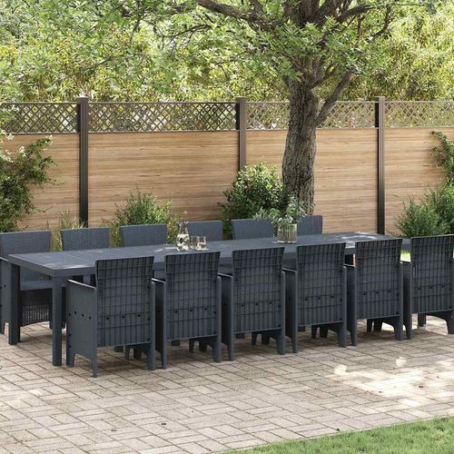 Garten Essset 13 pcs Anthrazit 12-Sitzer Polypropylen