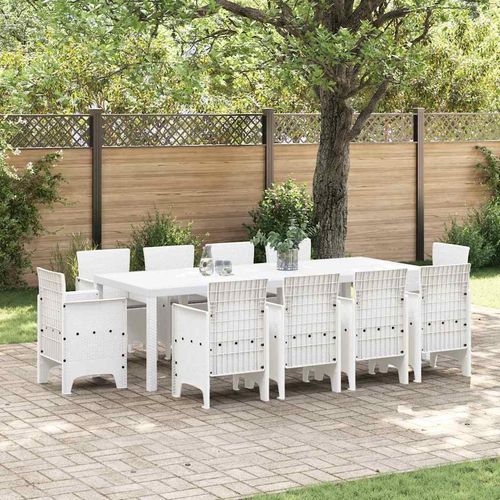 Garten Essgruppe 11 pcs Weiß 250 x 100 x 73 cm