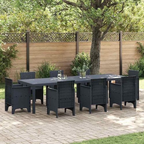 Gartentisch Anthrazit 300 x 100 x 73 cm Poly-Rattan