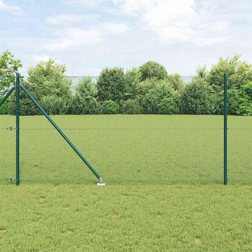 Zaun mit Pfosten Grün 10 x 1 m