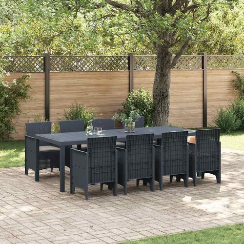 Garten Essgruppe 9 pcs Anthrazit 250 x 100 x 73 cm