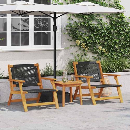 Gartenmöbel 2 pcs Schwarz 67 x 78 x 73cm Massivholz Akazie