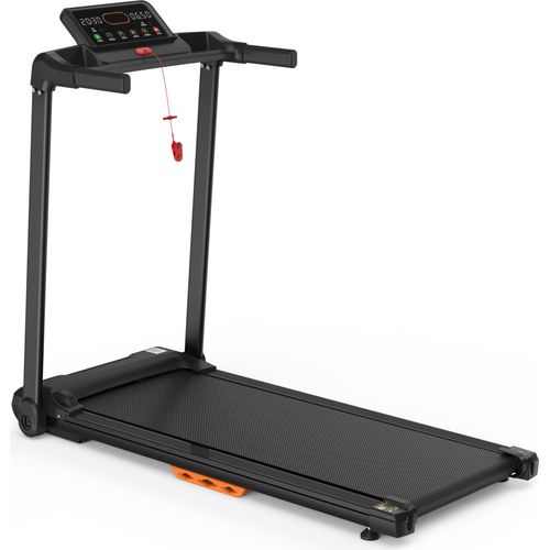 Laufband für Zuhause, Laufband klappbar, Treadmill bis 12 km/h, max. 120kg, Tablethalterung, App kompatibel, LED
