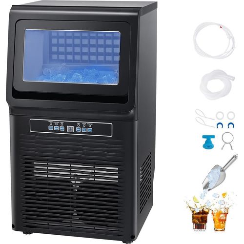 SucceBuy Gewerbliche Eiswürfelmaschine 36,29 kg/Tag mit LED-Anzeige für Gastronomie