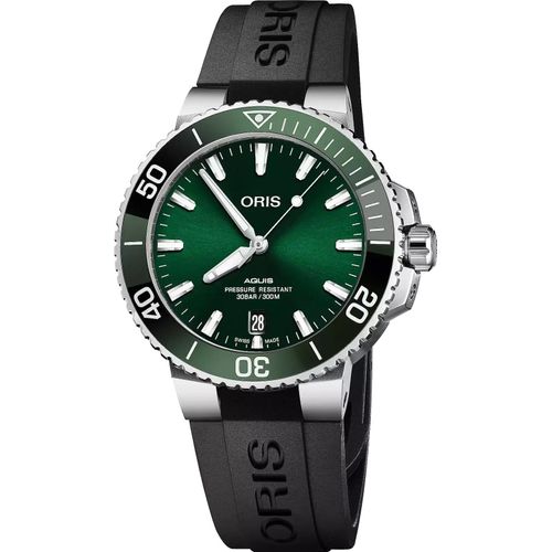 Oris 01 733 7766 4157-07 4 22 64FC Aquis Date Automatik grün schwarz Herren Uhr