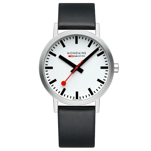 Mondaine Classic 40 Mm Uhr Schwarz Schwarz One Size