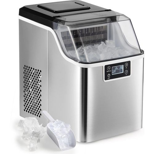 Preenex 3,2L Eiswürfelbereiter 22 kg/24H Eismaschine Eiswürfelmaschine Edelstahl