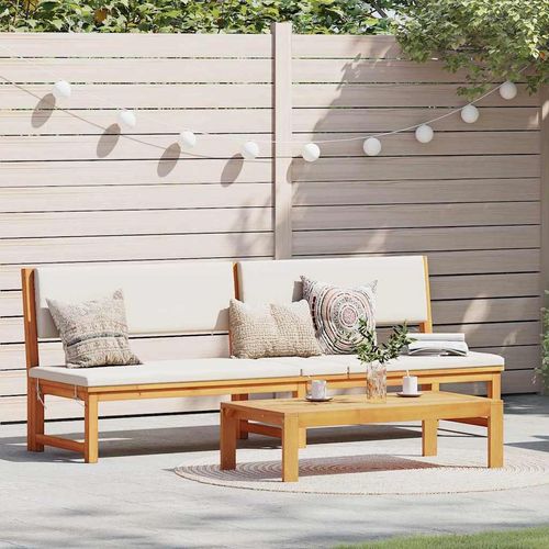 Sonnenliege 1-Person Braun 200 x 57 x 75cm Massivholz Akazie