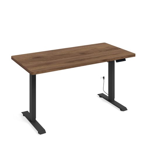 Höhenverstellbarer Schreibtisch Elektrisch BIMOTION 1S, 140x70x3,2 cm Schwarz/NUSS