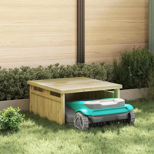 Roboter-Rasenmäher Garage 70x80x38 cm aus imprägniertem Kiefernholz