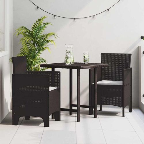 Gartenstuhl 2 pcs Braun 53 x 49 x 85 cm PP