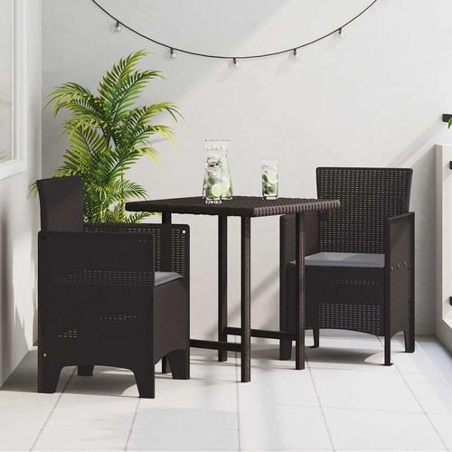 Gartenstuhl 2 pcs Braun 53 x 49 x 85 cm PP