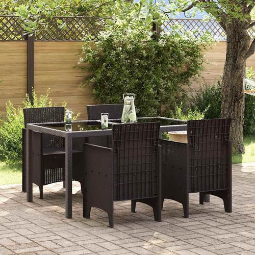Gartenstuhl 4 pcs Braun 53 x 49 x 85 cm PP