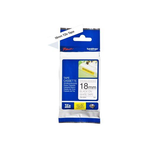Original Brother P-Touch 9200 PC (TZE-S241) Schriftband 18mm/8m Schwarz auf Weiss