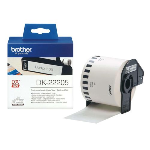 Original Brother P-Touch QL 500 (DK-22205) Etikett 1x (62mm x 30.48m) Weiss