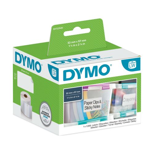 Original Dymo S0722540 (11354) Etikett 1000x (32mm x 57mm)
