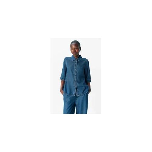 Rahmen 2/4 Denim Top - Dunkelblau Denim Spülenwaschung - Object