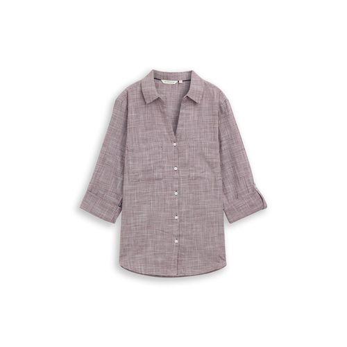 TOM TAILOR Damen Bluse mit Brusttaschen, rot, Meliert, Gr. 44