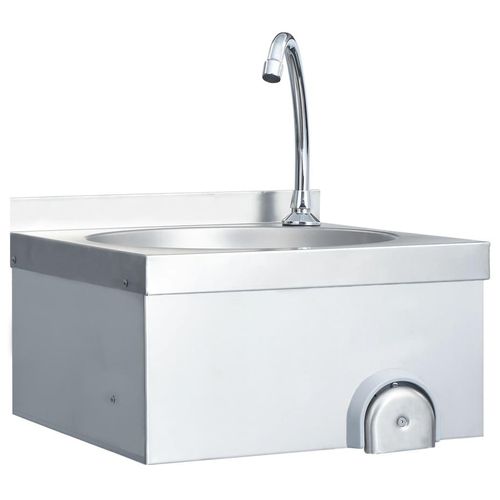 Handwaschbecken mit Wasserhahn und Seifenspender Edelstahl , Spülen Design 2024