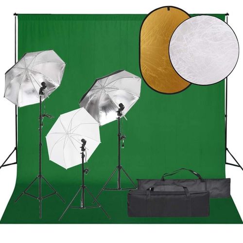 Prolenta Premium - Fotostudio-Set mit Beleuchtung, Hintergrund und Reflektor