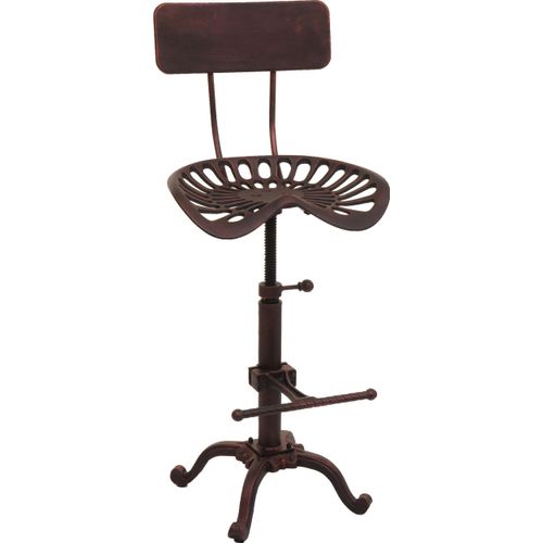 Barhocker HWC-N26, Barstuhl Tresenhocker, höhenverstellbar drehbar Fußablage Industrial Metall kupferfarben