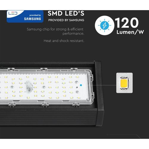 Blaue lineare LED-Hochregale - Niedrigregale - Samsung - IP54 - 200 - 24000 Lumen - 4000K - 5 Jahre